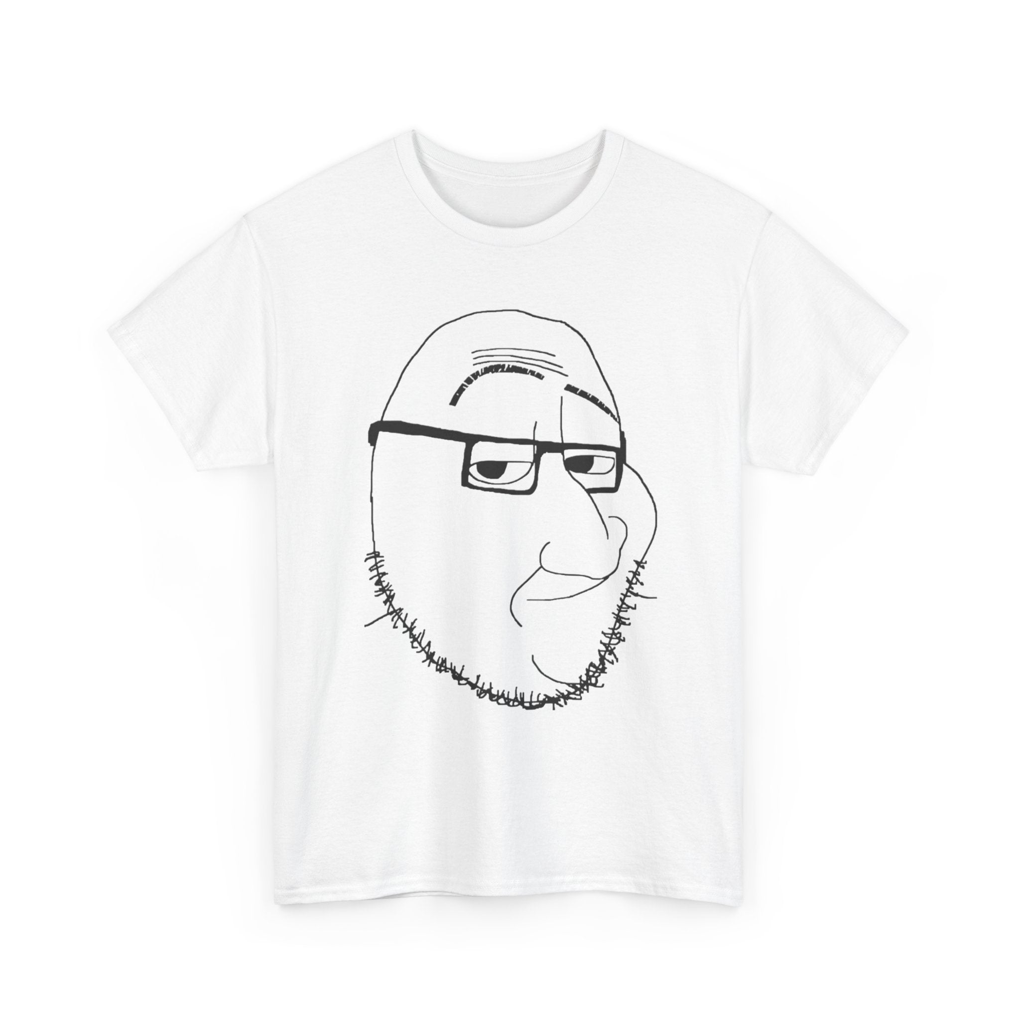 "Neckbeard Soyjak" Heavy Cotton Graphic T-Shirt