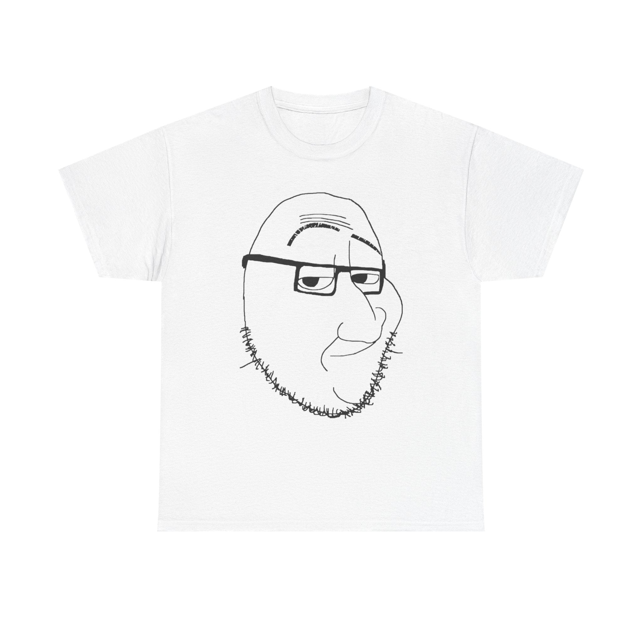 "Neckbeard Soyjak" Heavy Cotton Graphic T-Shirt